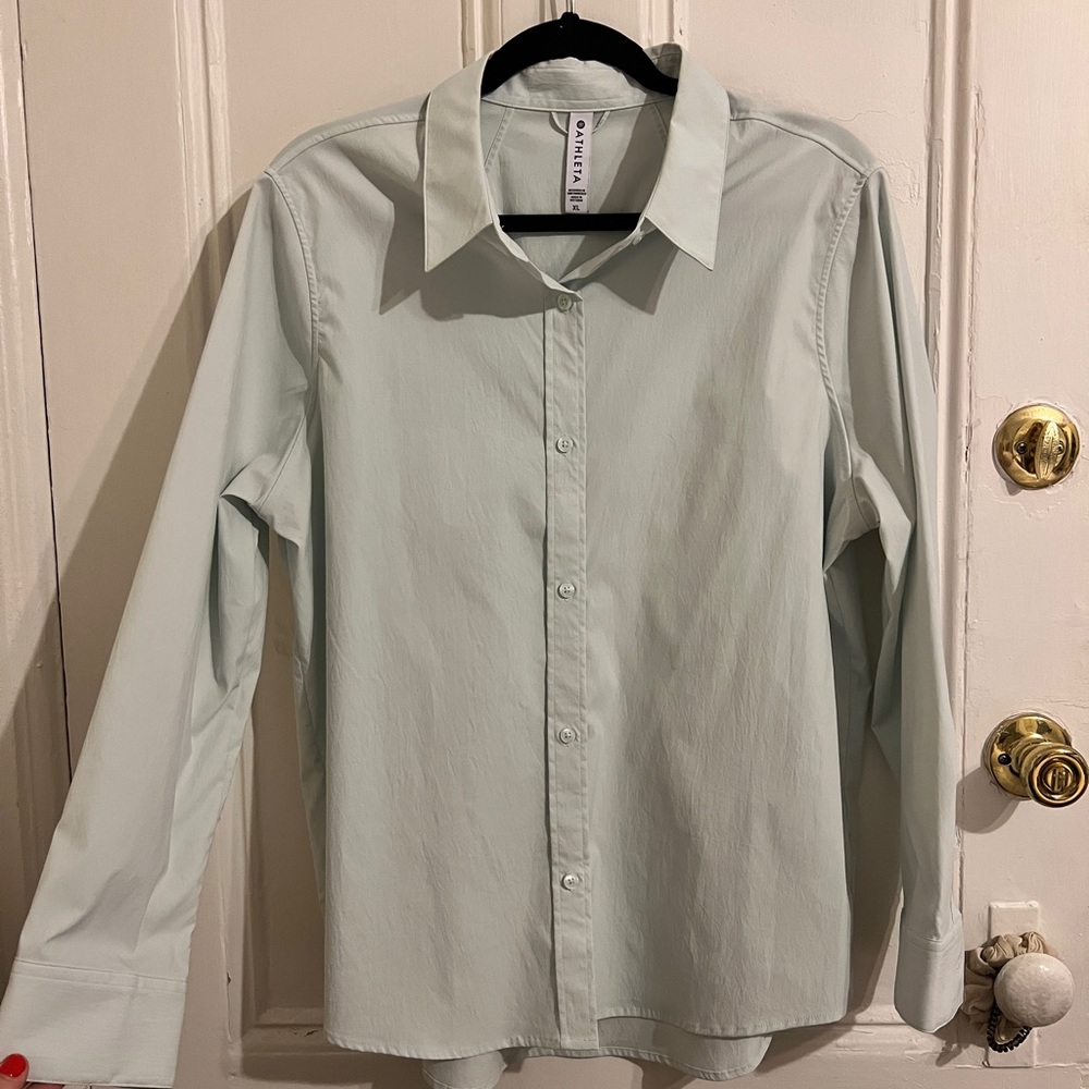 Athleta Mint Green Button Down